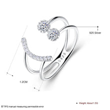 Load image into Gallery viewer, Resizable 925 Sterling Silver Ring Sparkling Cubic Zirconia Smile Face Design Adjustable Ring S925 Silver Jewelry (Lam Hub Fong)
