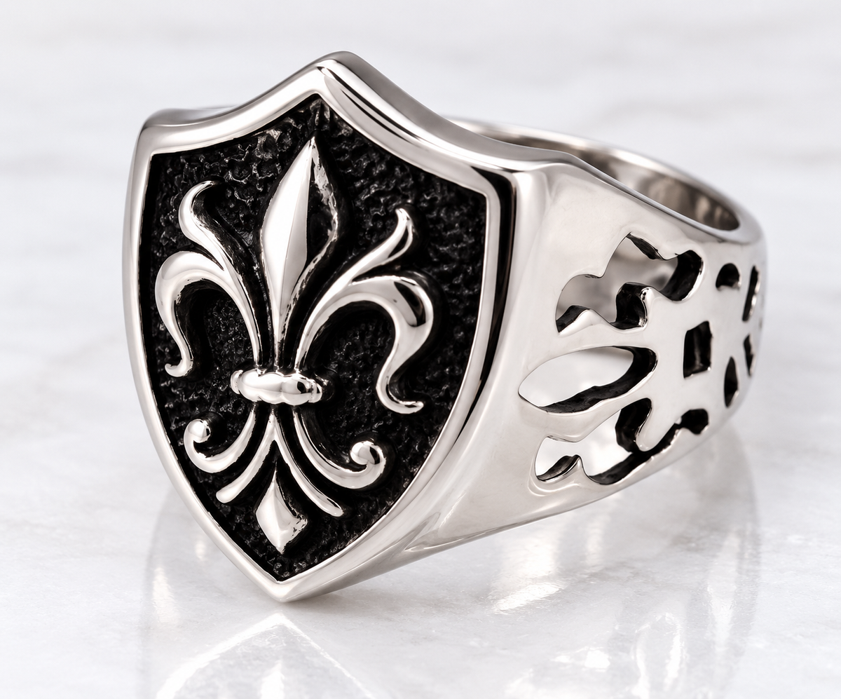 Fleur De Lis Men's Ring or Pendant Necklace