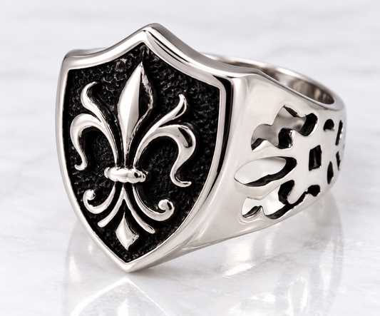 Fleur De Lis Men's Ring or Pendant Necklace