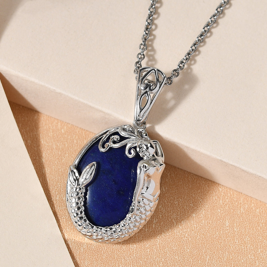 KARIS Lapis Lazuli Mermaid Pendant Necklace 20 Inches