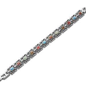 Southwestern Style Magnetic By Design Multi Gemstone Bracelet Unisex