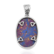 Load image into Gallery viewer, Mojave Purple Turquoise Solitaire Pendant in Platinum
