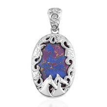 Load image into Gallery viewer, Mojave Purple Turquoise Solitaire Pendant in Platinum
