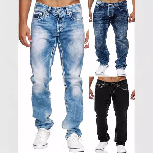 European And American Straight Men's Jeans