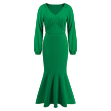 Load image into Gallery viewer, Women&#39;s Fashion Temperament V-neck Long Sleeve Dress
