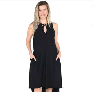 Rachel Roy NWT Sleeveless High-low Keyhole Dress with Pockets Sz XS/S