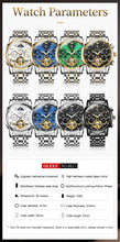Load image into Gallery viewer, OLEVS Men Watch Automatic Mechanical Watch Stianless Top Brand Luxury Moon phase SkeletonTourbillon Wristwatch Reloj hombres
