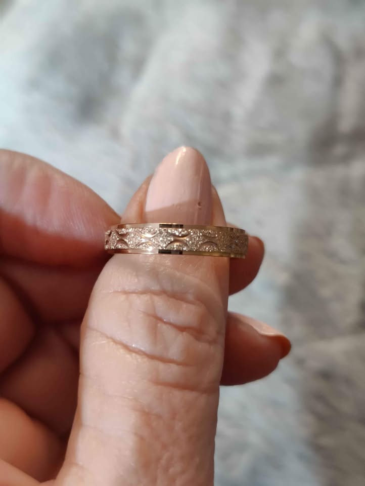 Silver, Gold, Rose gold Engagement Wedding Ring Set