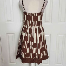 Load image into Gallery viewer, Square Neck Lined Geometric Print Fit and Flare Dress Size 8
