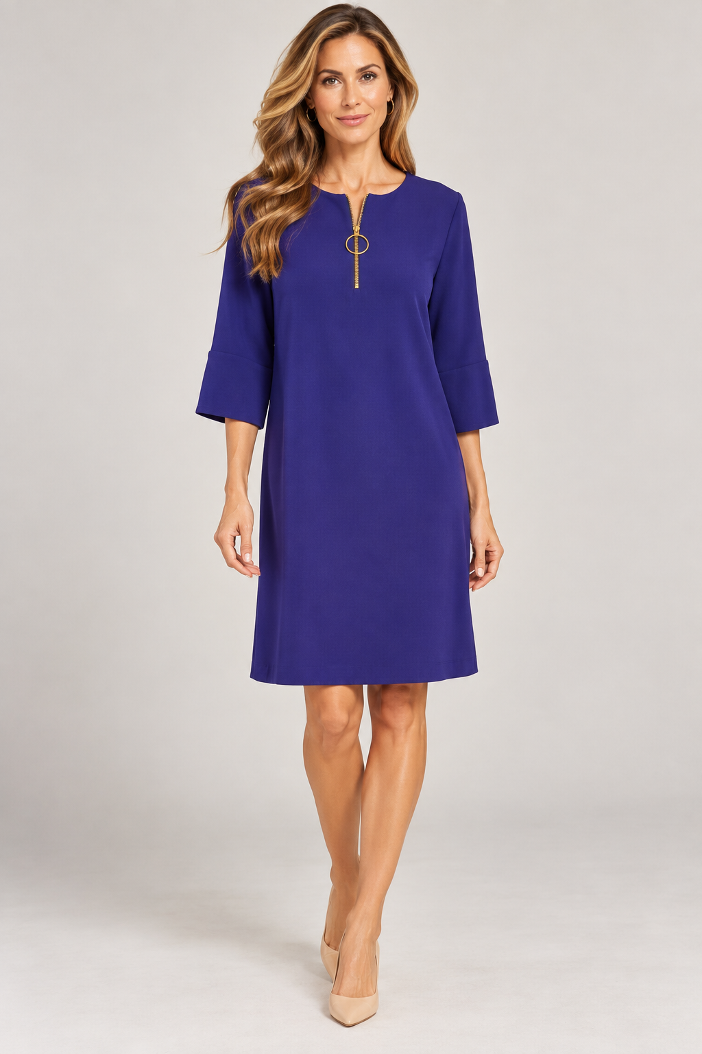 Sapphire Blue A Line Career Dress Size 4