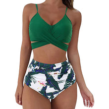 Load image into Gallery viewer, Women Sexy Soild Print Bikini Set Push Up Bathing Swimwear

