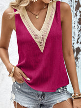 Load image into Gallery viewer, Textured V-Neck Tank Top
