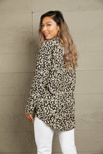 Load image into Gallery viewer, Double Take Leopard Roll-Tap Sleeve Shirt
