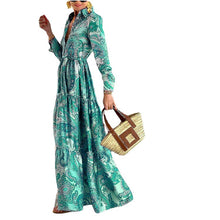 Load image into Gallery viewer, Elegant Long Sleeve Dress Women&#39;s Long Skirt
