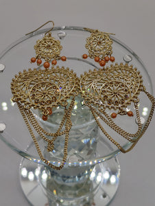 Crystal Beaded Jeweled Dangle Earrings