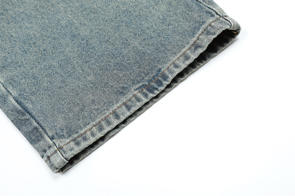 Distressed Washed Loose Jeans For Men