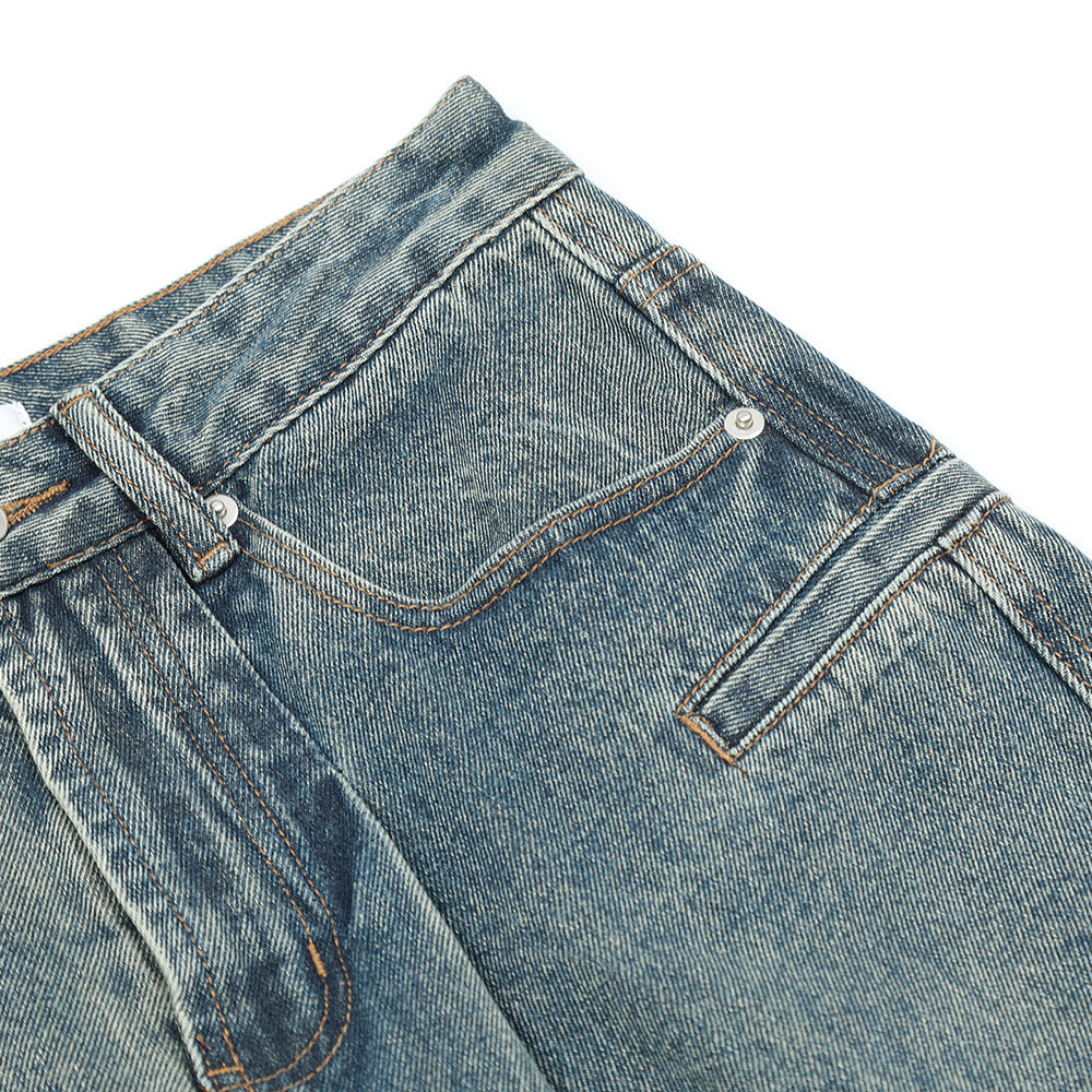 Distressed Washed Loose Jeans For Men