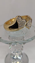 Load and play video in Gallery viewer, Double Heart Open End Cuff Bracelet in Silver, Gold or Rosetone
