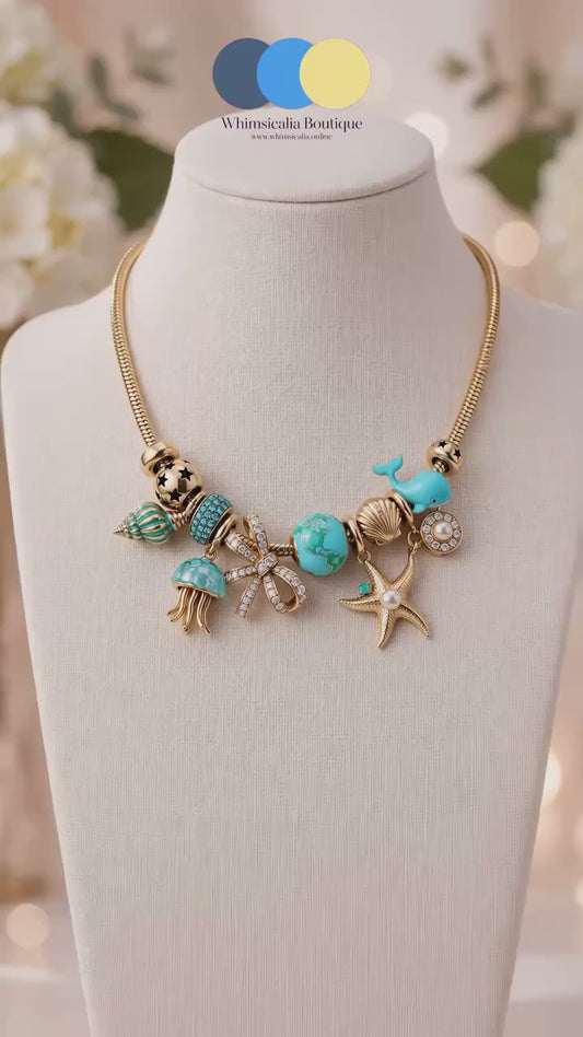 Ocean Sea Life Charm Necklace Pendant Beach Jewelry