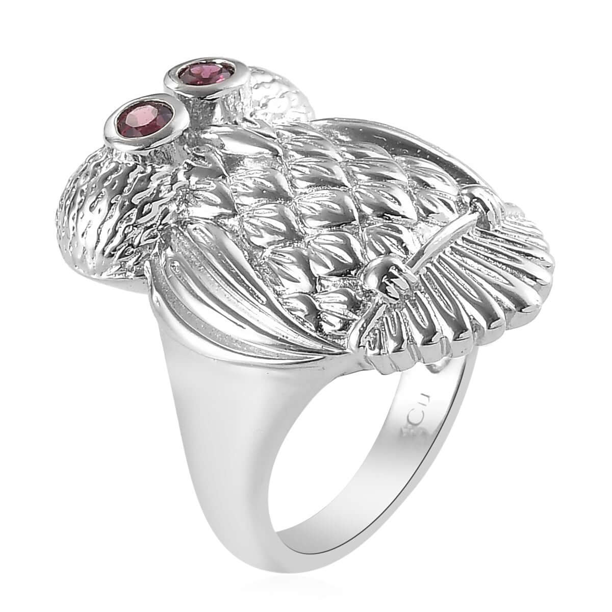 Orissa Rhodolite Garnet Owl Ring