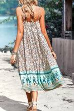 Load image into Gallery viewer, Floral Print Bohemian Style Round Neck Sleeveless Dress
