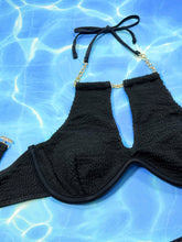 Load image into Gallery viewer, Halter Neck Chain Detail Two-Piece Bikini Set
