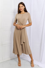 Load image into Gallery viewer, OneTheLand Put In Work Wrap Knit Midi Dress
