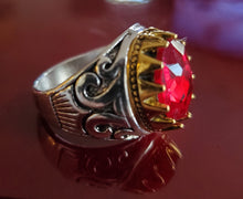 Load image into Gallery viewer, Red 2 Tone Unisex Ring Size 11.5
