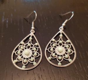 Artisan Crafted Mint Green Drop Earrings