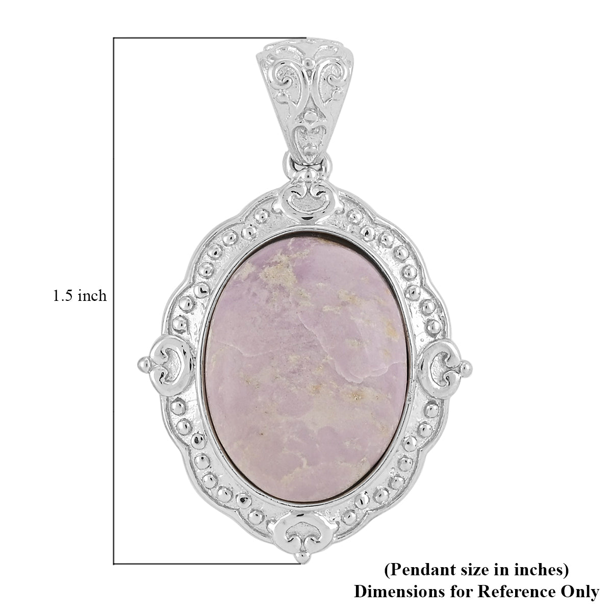 Phosphosiderite Fancy Pendant in Platinum