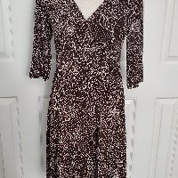 Textured Faux Wrap Dress Size 10P