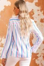 Load image into Gallery viewer, Striped Long Sleeve Collared Shirt
