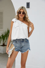 Load image into Gallery viewer, Tied One-Shoulder Sleeveless Top
