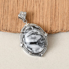 Load image into Gallery viewer, Austrian Pinolith Solitaire Pendant in Stainless Steel
