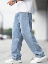 Load image into Gallery viewer, Manfinity Hypemode Men Cotton Slant Pocket Loose Fit Jeans
