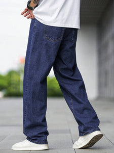 Manfinity Hypemode Men Cotton Slant Pocket Loose Fit Jeans