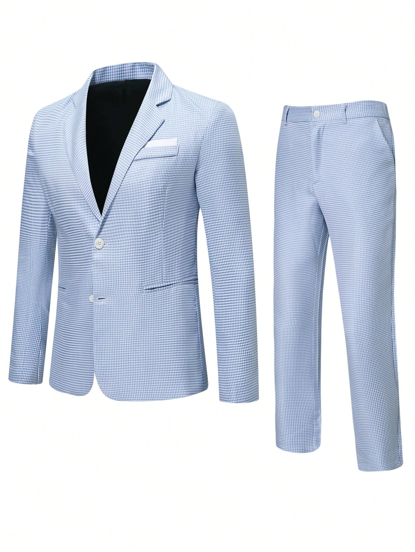 Manfinity Mode Men Houndstooth Blazer & Suit Pants