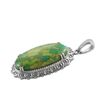 Load image into Gallery viewer, Mojave Green Turquoise Solitaire Pendant
