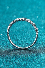 Load image into Gallery viewer, Moissanite Rhodium-Plated Half-Eternity Ring
