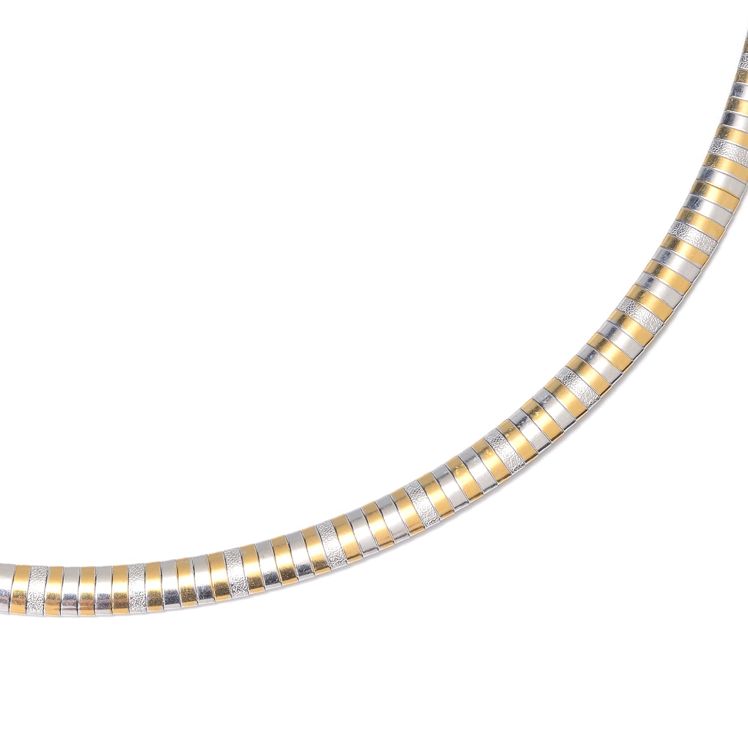 Omega Necklace 16 Inch in ION Plated Yellow Gold