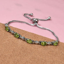 Load image into Gallery viewer, Bolo Bracelet - Peridot Bolo  2.65 ctw
