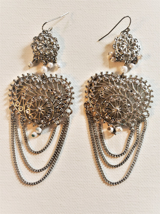 Pretty Ornate Drape Earrings