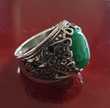 Load image into Gallery viewer, Turquoise 925 Silver Ring Size 10
