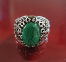 Load image into Gallery viewer, Turquoise 925 Silver Ring Size 10

