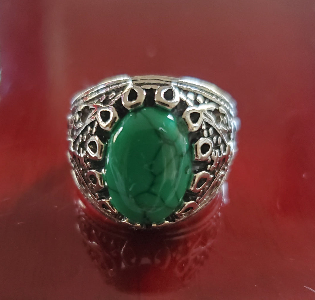 Turquoise 925 Silver Ring Size 10