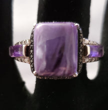 Load image into Gallery viewer, Genuine Amethyst Ring Size 8
