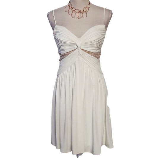 Vintage Sultry White Cocktail Dress Size 7