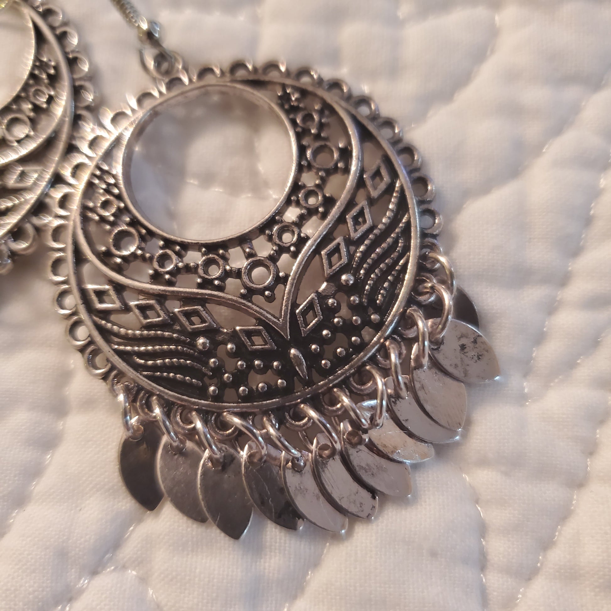 Silver Disc Earrings