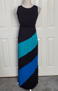 Long Color Blocked Dress Size Medium