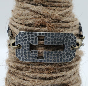 Handmade Cross Leather Bracelet